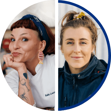 Aurora Goy and Lucía Freitas